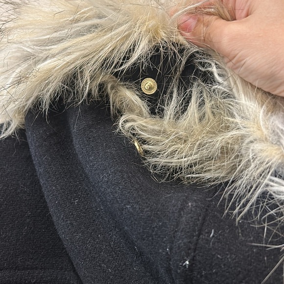 JCrew Women's Stadium Cloth by Nello Gori Wool Blend Coat - sz 0 BLK - Picture 3 of 6